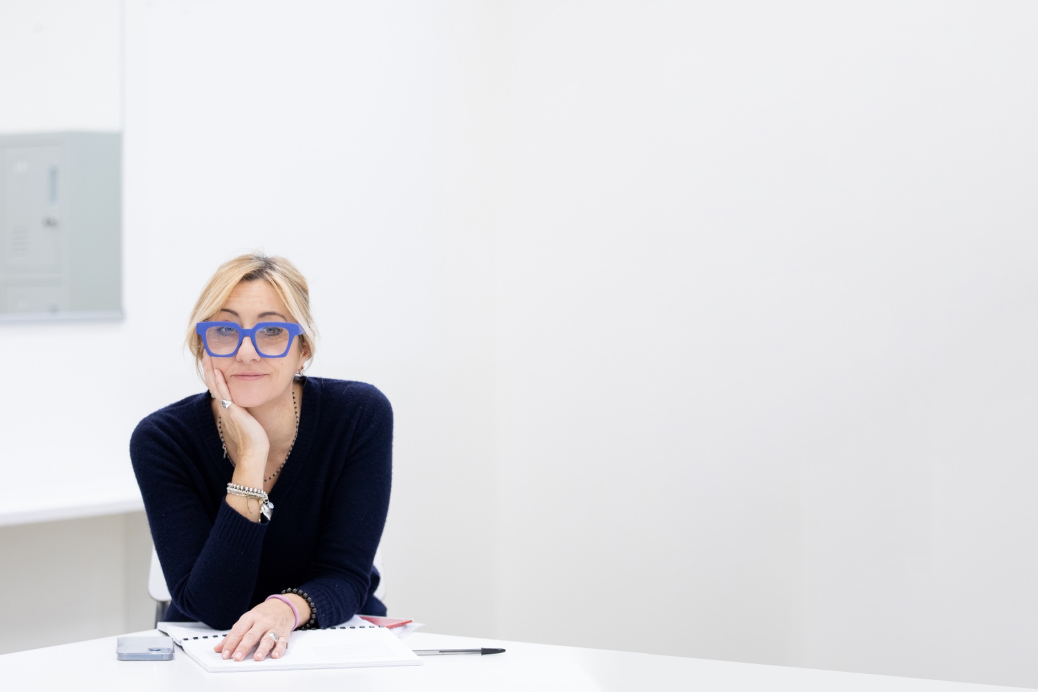 Ellida Massone nel suo studio
